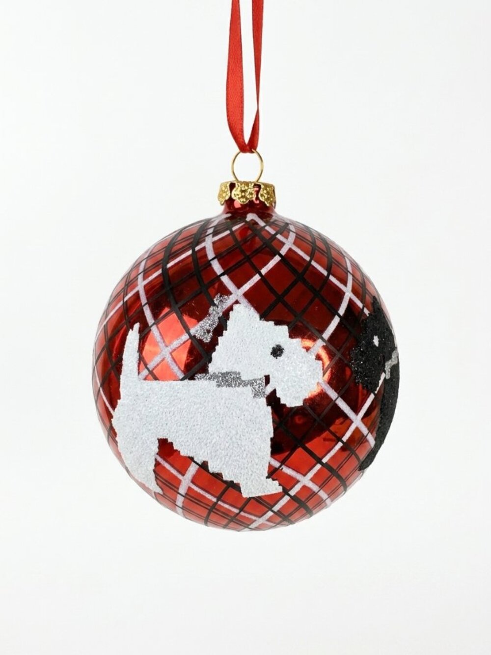 NWT Vera Bradley Scottie Dog Ornament 2016 Winter Red Plaid